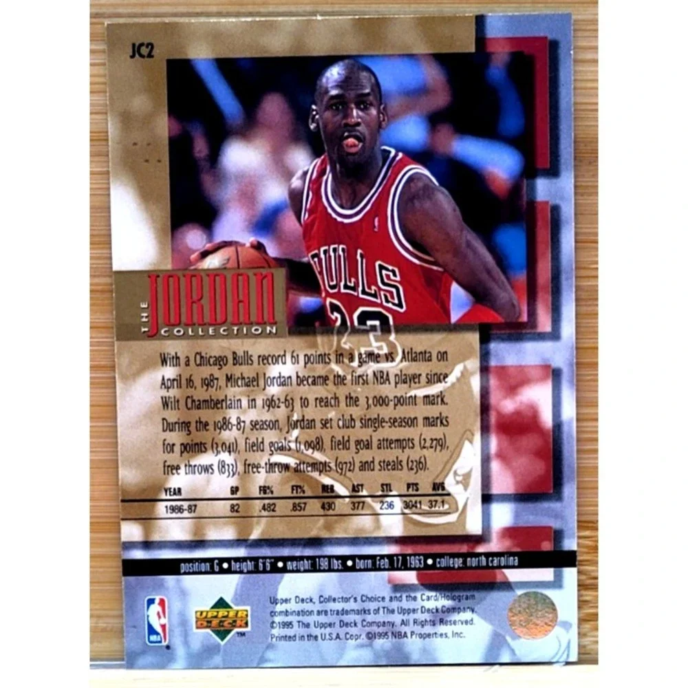 1995-96‎ UPPER DECK COLECTOR'S CHOICE MICHAEL JORDAN JORDAN COLLECTION JC2